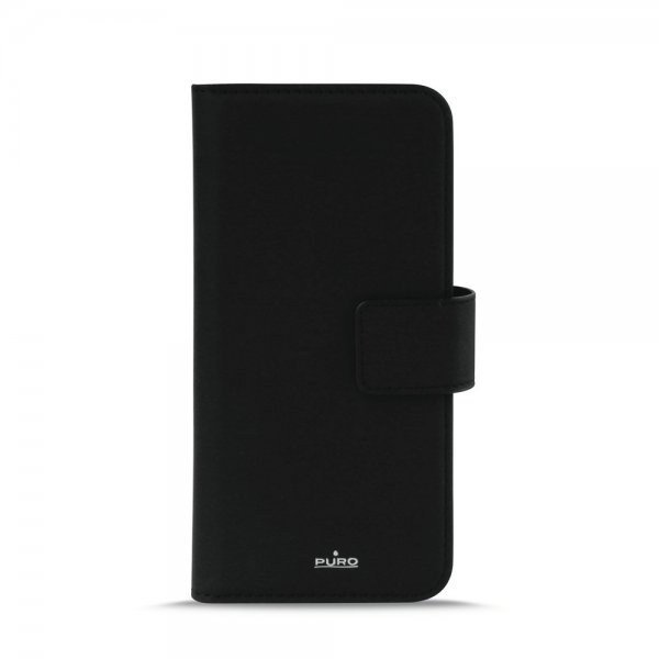 Puro iPhone X/Xs Fodral Wallet Detachable 2 in 1 Svart