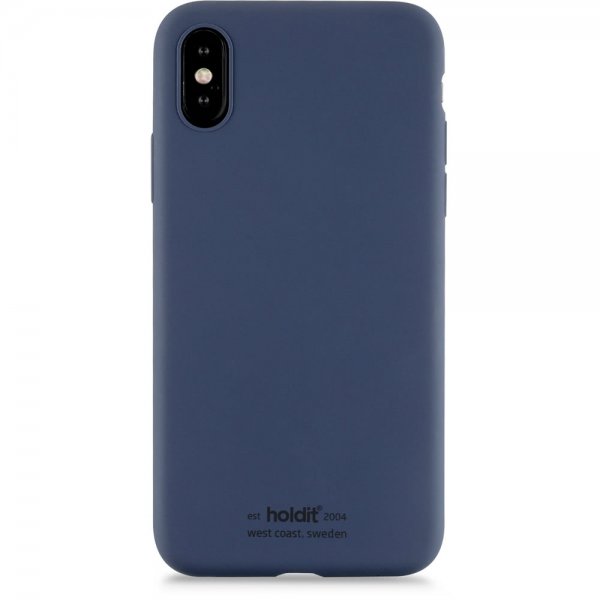 holdit iPhone X/Xs Skal Silikon Navy Blue