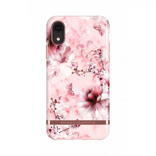 Richmond & Finch iPhone Xr Skal Pink Marble Floral