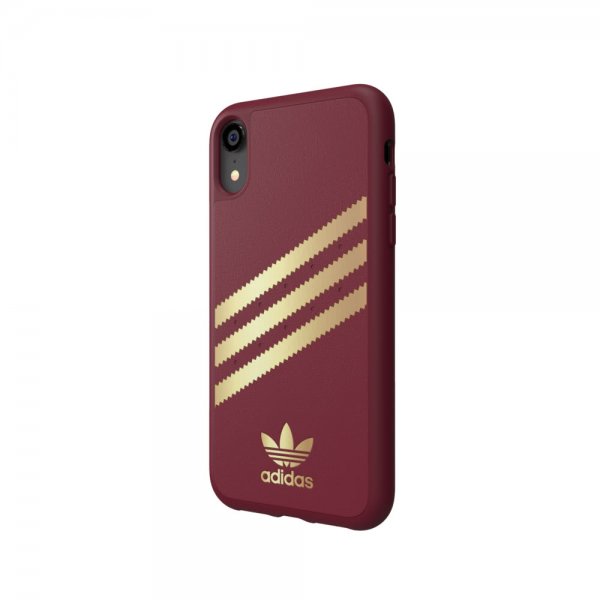 Adidas iPhone Xr Skal OR Moulded Case FW18 SUEDE Burgundy Gold