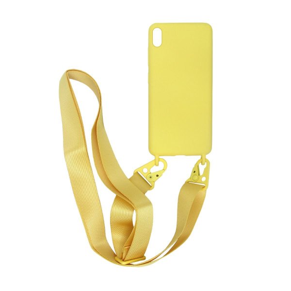 iPhone Xs Max Skal Silikon med Halsband Gul