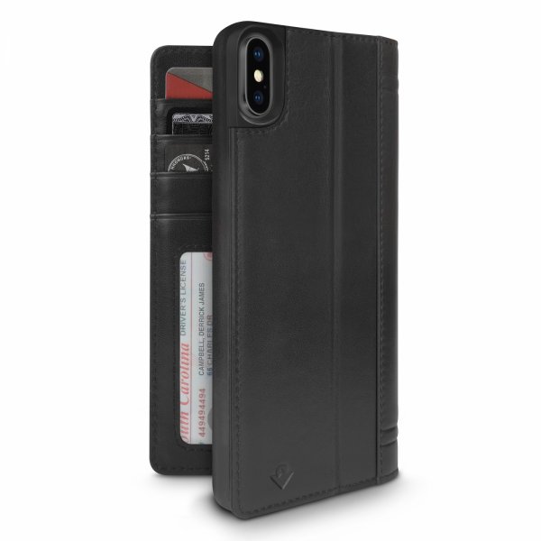Twelve South iPhone Xs Max Plånboksfodral Journal Svart
