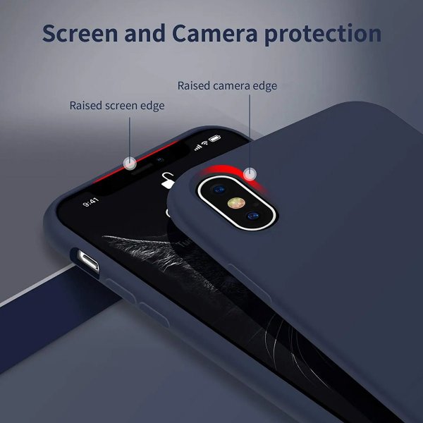 Rvelon iPhone X/iPhone Xs Skal Silikon Blå