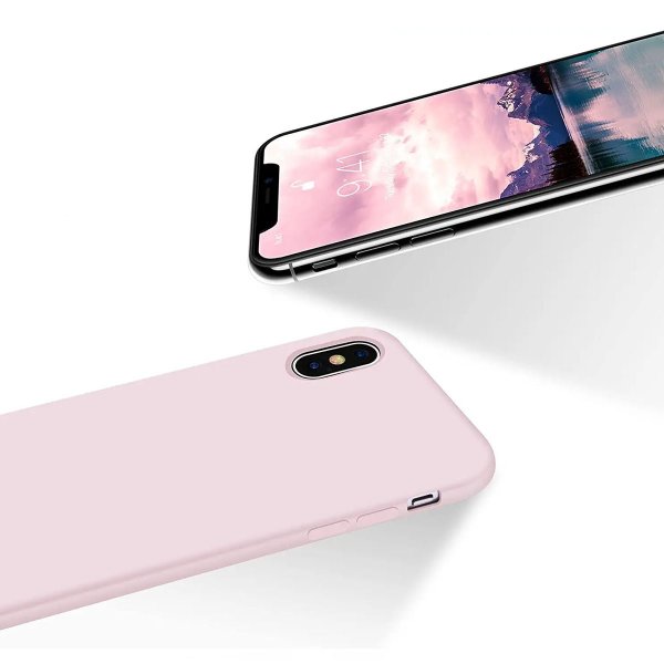 Rvelon iPhone X/iPhone Xs Skal Silikon Sandrosa