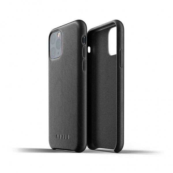 Mujjo iPhone 11 Pro Skal Full Leather Case Svart