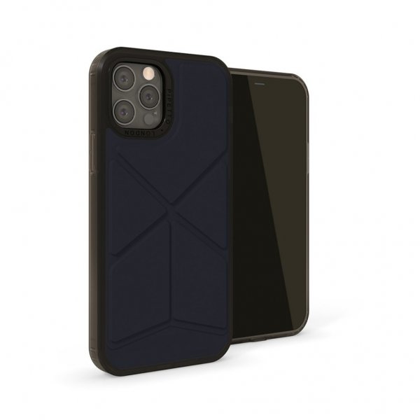 Pipetto iPhone 12 Pro Max Skal Origami Snap Mörkblå