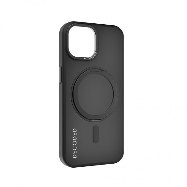 Decoded iPhone 15 Skal Recycled Plastic Transparant Loop Stand Back Cover Svart
