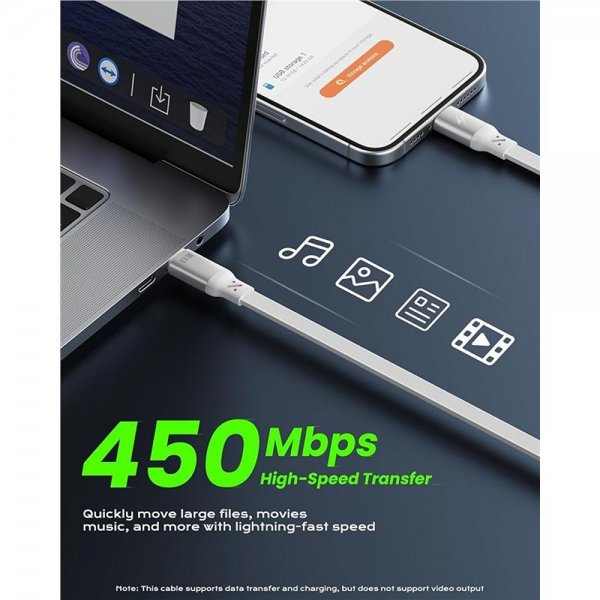 iOttie Kabel 100W Retractable USB-C 2-pack Vit