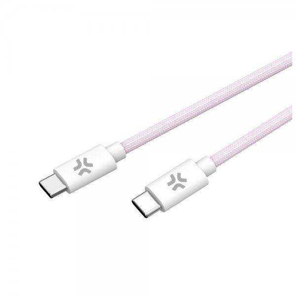 Celly Kabel Cotton Braided USB-C till USB-C 1.5m Rosa