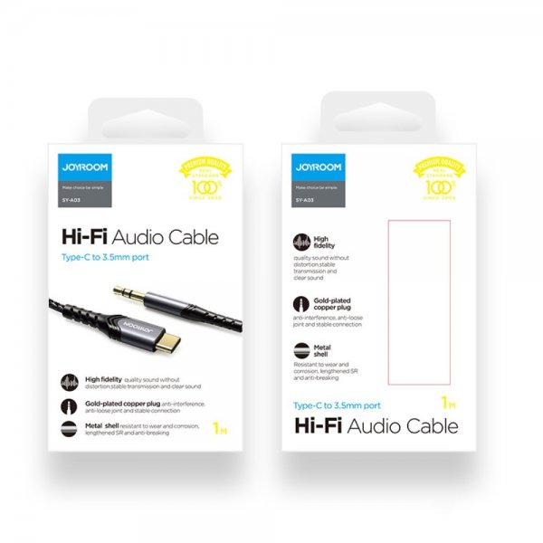 Joyroom Kabel Hi-Fi Audio Cable Type-C to 3.5mm 1m