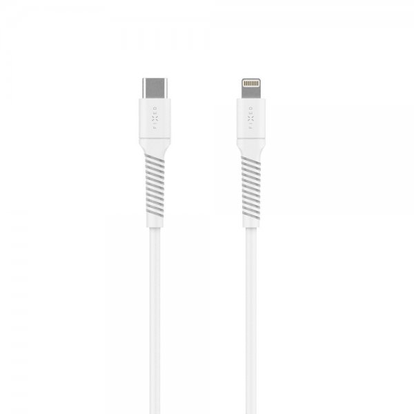 Fixed Kabel Liquid Silicone USB-C/Lightning 1.2m Vit