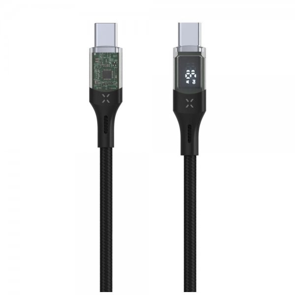Fixed Kabel med Display USB-C/USB-C 100W 1.2m