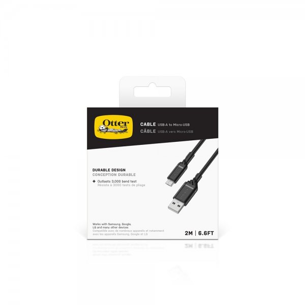 Otterbox Kabel Micro-USB till USB-A 2m Svart