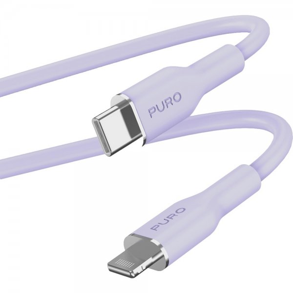 Puro Kabel Soft Charge & Sync Cable USB-C/Lightning 1.5m Lavender