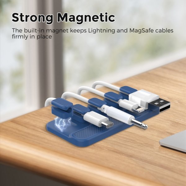 Ahastyle Kabelhållare WG104 Magnetisk Blå