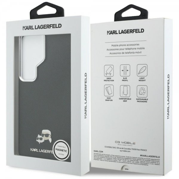 Karl Lagerfeld Samsung Galaxy S26 Ultra Skal Saffiano MagSafe Svart