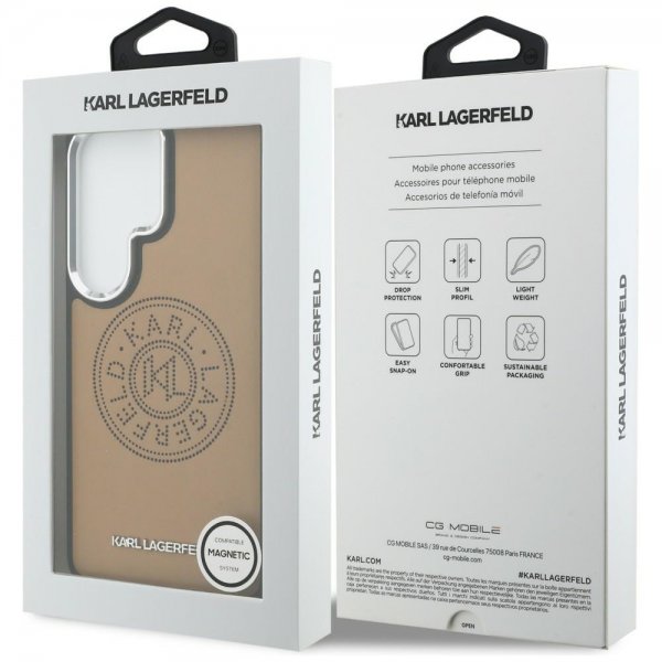 Karl Lagerfeld Samsung Galaxy S26 Ultra Skal Perforated Logo MagSafe Brun