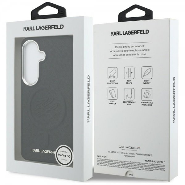 Karl Lagerfeld Samsung Galaxy S26 Skal Embossed MagSafe Svart
