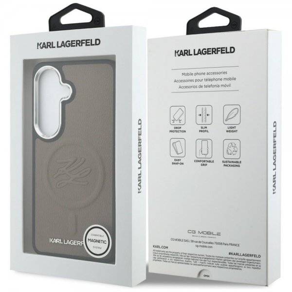 Karl Lagerfeld Samsung Galaxy S26 Skal Embossed MagSafe Brun