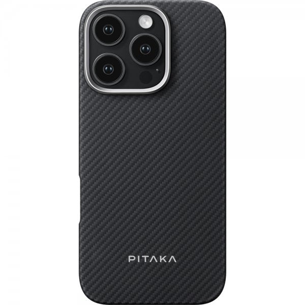 Pitaka iPhone 16 Pro Skal Ultra-Slim Case MagSafe Black/Grey Twill