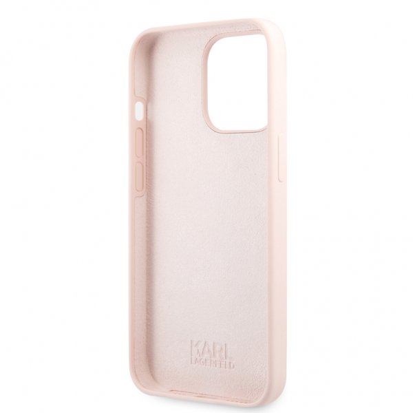 Karl Lagerfeld iPhone 13 Pro Skal Liquid Silicone Ljusrosa