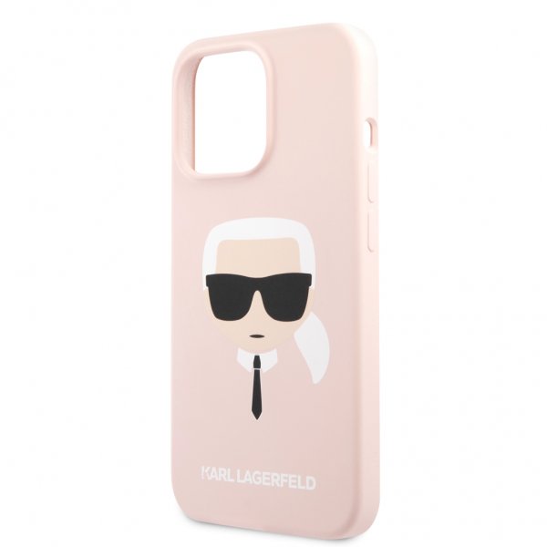 Karl Lagerfeld iPhone 13 Pro Max Skal Liquid Silicone Ljusrosa