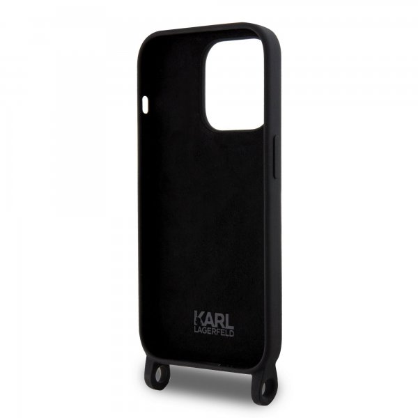 Karl Lagerfeld iPhone 15 Skal Ikonik Crossbody Svart