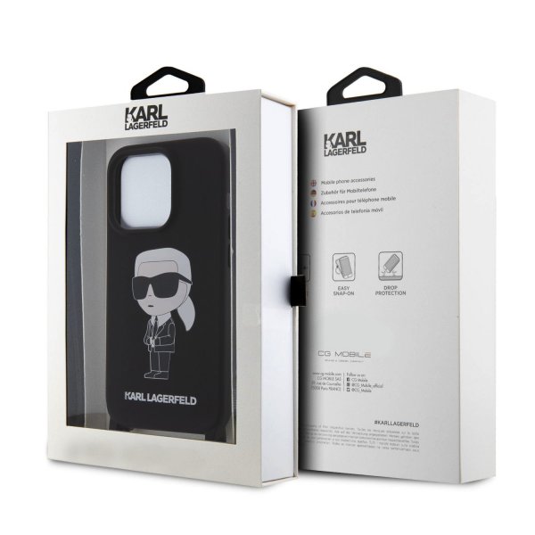 Karl Lagerfeld iPhone 15 Skal Ikonik Crossbody Svart