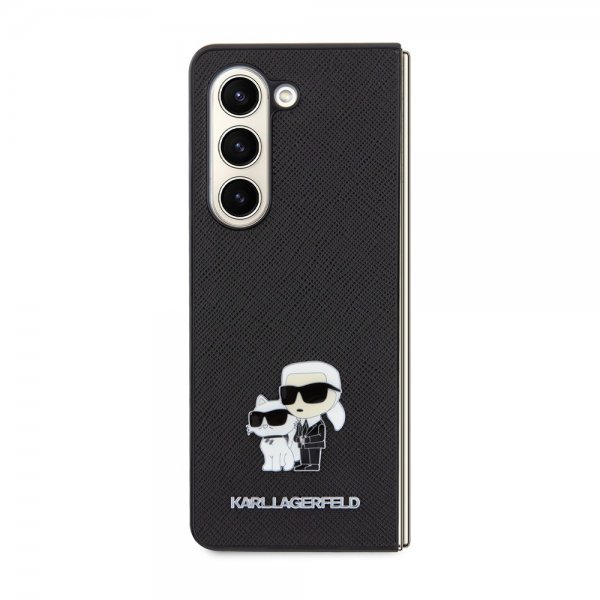Karl Lagerfeld Samsung Galaxy Z Fold 5 Skal NFT Karl & Choupette Pin Saffiano Svart