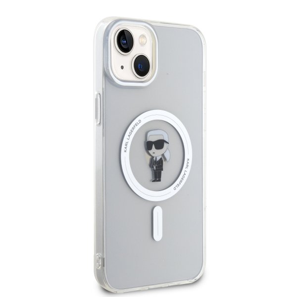 Karl Lagerfeld iPhone 15 Plus Skal Ikonik MagSafe Transparent
