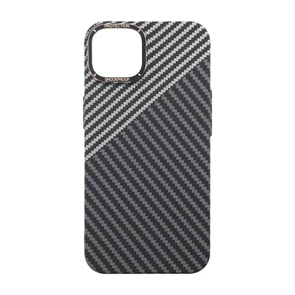 iPhone 14 Plus Skal Kolfibermönster Svart Vit