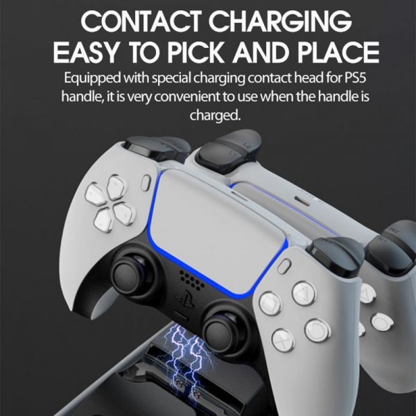 Ipega Toppmonterad Kontrolladdare med inbyggd Fläkt till PlayStation 5