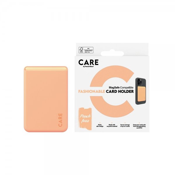 CARE by PanzerGlass Korthållare Fashionable Card Holder MagSafe Peachy