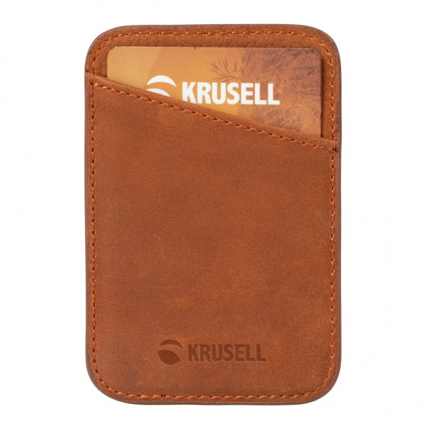 Krusell Korthållare MagSafe Wallet Cognac