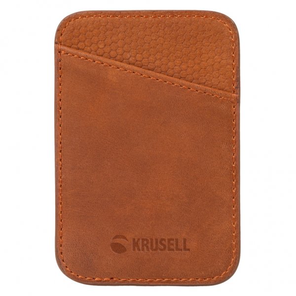 Krusell Korthållare MagSafe Wallet Cognac