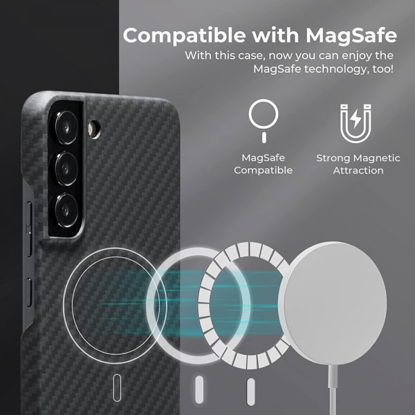 Pitaka Samsung Galaxy S22 Plus Skal MagEZ Case 2 Black/Grey Twill