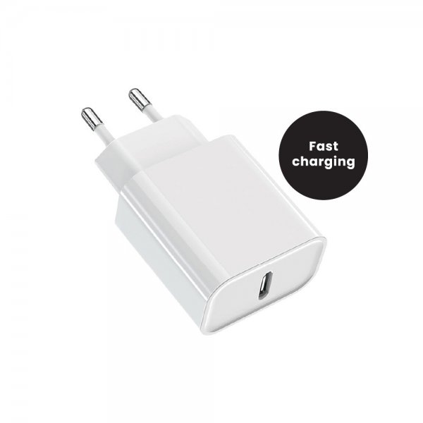 MobileFriend Laddare 1 port USB-C 20W Vit