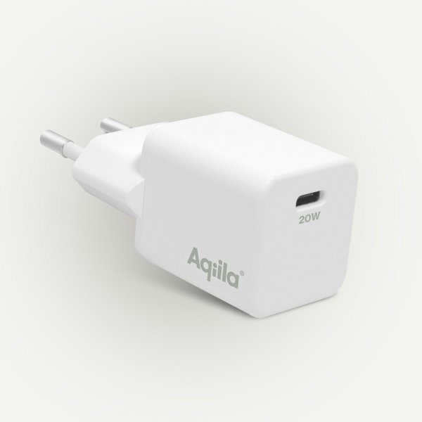 Aqiila Laddare Chargebird W20 USB-C PD 20W Vit