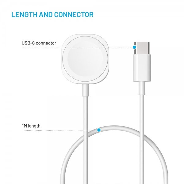Fixed Laddare för Apple Watch USB-C 1m