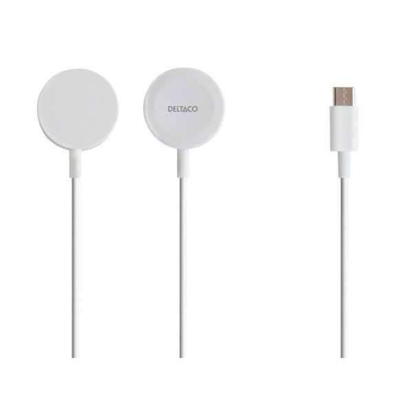 Deltaco Laddare för Apple Watch USB-C 1m Vit