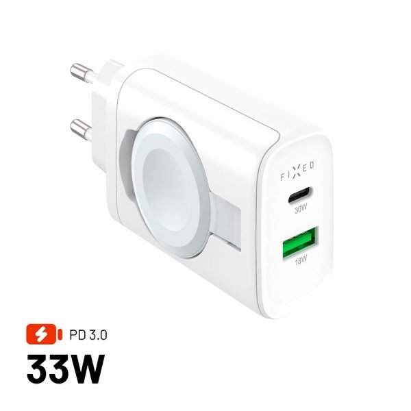 Fixed Laddare GaN 33W Apple Watch/USB-C/USB-A