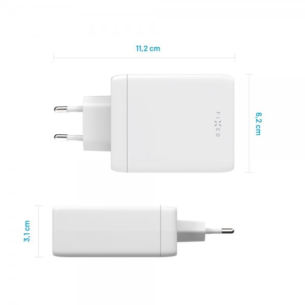 Fixed Laddare GaN100 3xUSB-C & 1xUSB-A