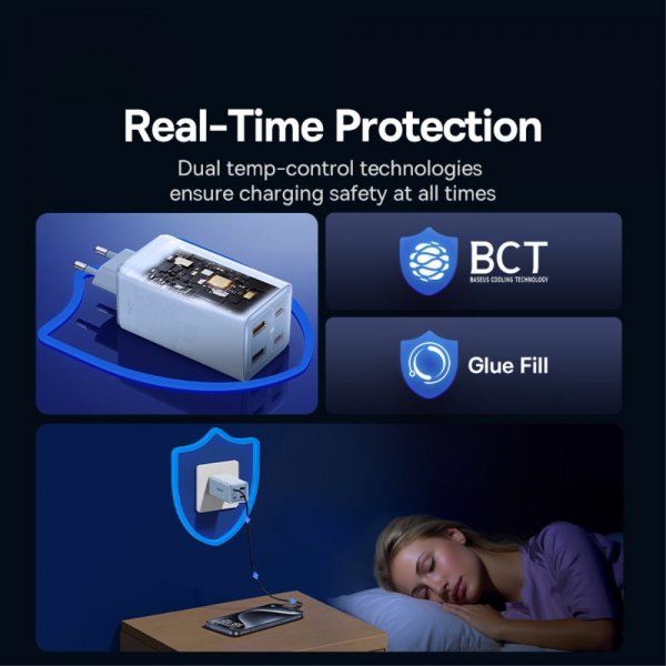 Baseus Laddare GaN6 Pro Fast Charger 100W Galaxy Blue