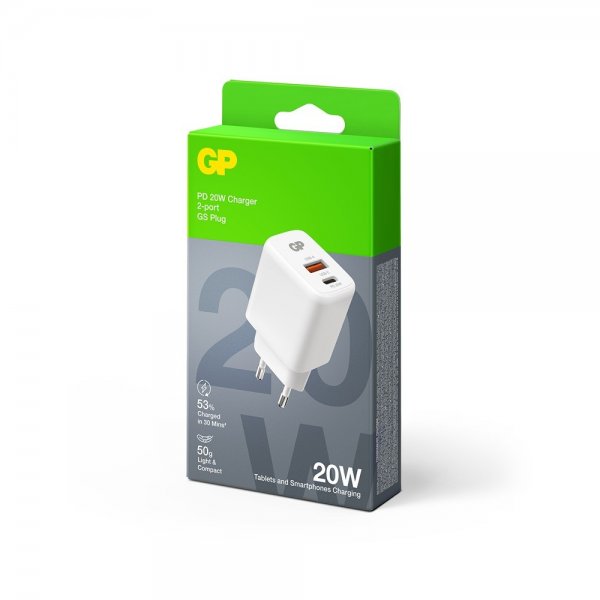 GP Laddare PD 20W USB-A + USB-C