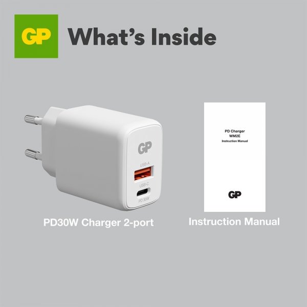 GP Laddare PD 30W USB-A + USB-C