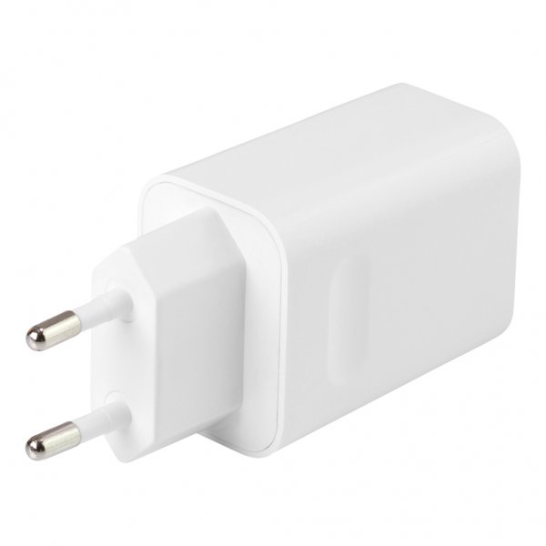 Deltaco Laddare Snabbladdning 24W USB-A Vit