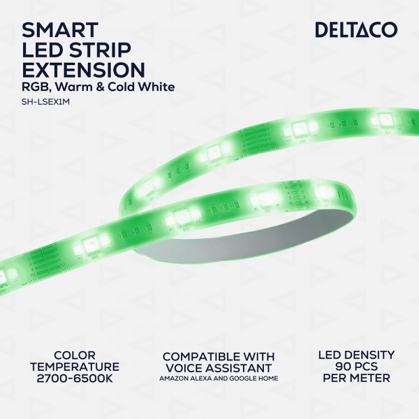 Deltaco Smart Home LED-list förlängning RGB 6-pin 1m
