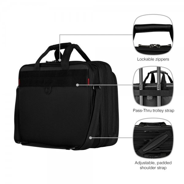 Wenger Legacy 17" Triple Gusset Datorväska Grå/Svart