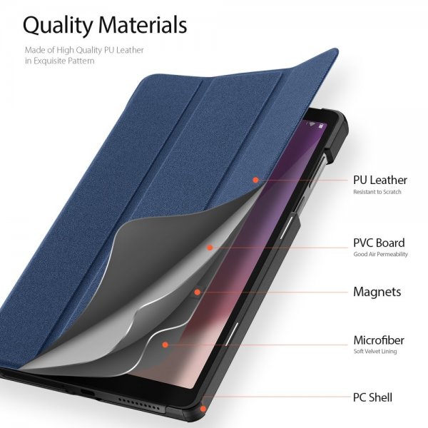 Dux Ducis Lenovo Tab M8 (4th gen) TB300 Fodral DOMO Series Blå
