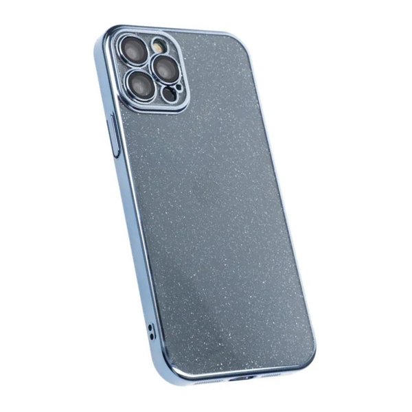 iPhone 12 Pro Skal Glitter Transparent Stöttåligt Blå